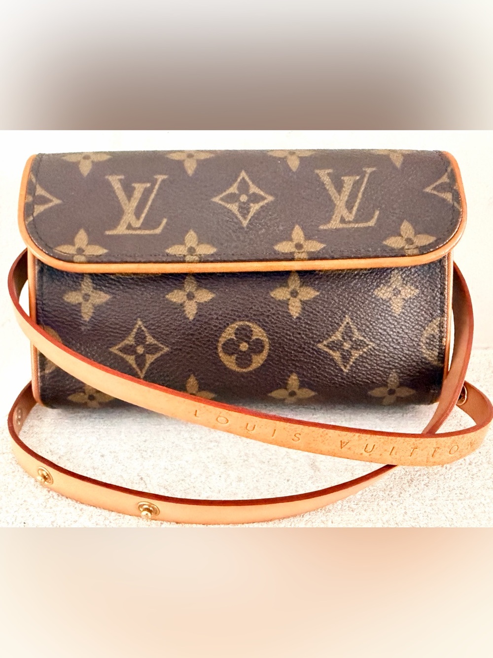 LOUIS VUITTON Pochette Twin PM Monogram Belt Bag EXCELLENT + COA